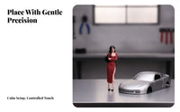 1/18 Scale Resin Miniature | Realistic Character Detailing, Compact Display-Ready Design, decorated female Figurine, for Diorama