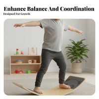 Curved Wooden Wobble Board Improves Coordination Curved Wooden Board Perceptual Training Hands-On Learning Inspired By