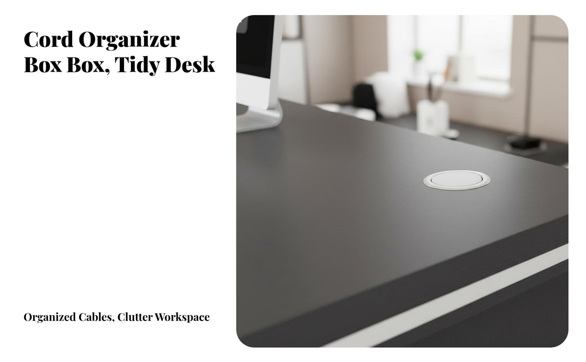 Executive Desk with Drawers Spacious Desktop Modern Executive Desk with Storage Multi Functional Computer Table for Executives, Adults, Study, Bedroom