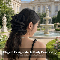 Flower Ribbon Hair Fastener Elegant Design Large Ribbon Grip Fastener Large Gauze Hair Grip Versatile Lightweight for Women