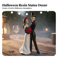 Halloween Resin Statue Detailed Craftsmanship Light up Horror Detailed Sculpture Details Halloween Collectible Statue for Collectors, Garden, Yard