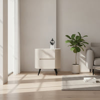 Side Cabinet Compact Cabinet with Marble Top Freestanding End Table with Storage for Living Room, Entryway, Bedroom