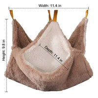 Double Layer Hammock Guinea Pig Bed, Soft Fleece Guinea Pig Hide for Cages, Square Hanging Sleeping Bed for Hamsters and Chinchillas