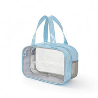 Clear Tote Bag with Side Mesh Pockets Transparent Clear Utility Tote Sturdy Heavy Duty for Swimmers, Beach, Pool