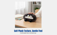 Cartoon Plush Pencil Case, Penguin Design, Student Stationery Organizer, High Capacity