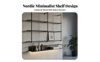 Nordic design Single Plank Floating Shelf Minimalist Design Wall Decor Decorative Display shelf Space-Saving for Homeowners, Renters, Students, Living Room, Bedroom, Hallway, Kitchen