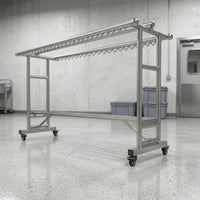 Three-Rod Dehumidifying Rack with Shoe Rack Foldable Stand Heavy Duty Furniture for Families, Laundry Room, Balcony, Patio