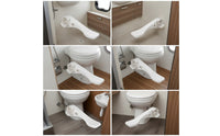 White RV Toilet Pedal Curved Toilet Foot Pedal Compact Hardware Low-Profile for Recreational Vehicle