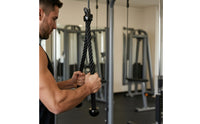 Tricep Rope Black Triceps Rope with End Caps Twisted Heavy-Duty for Bodybuilders, Strength Training, Home Gym