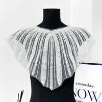 New Mesh Sequin Beaded Front Collar Decorative Dress Collar Patch