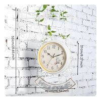 Double Sided Wall Timepiece Easy to Read House Decoration for Living Room, Patio