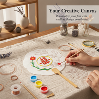 Cloisonne Enamel DIY Kit for Chinese Traditional Fan - Wedding Gift Double Happiness Mandarin Duck Design
