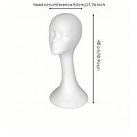 Foam Mannequin Head Stable Headpiece Display Stand Versatile for Cosplayers, Retail Displays, Hair Salons