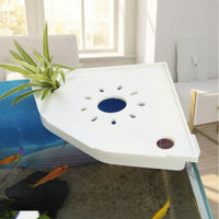 Space-Saving Aquatic Aquarium Corner Shelf Twofold Purpose Drill-No-Drill Aquatic Aquarium Organizer Long-Lasting Aquarium Top Storage Rack Strong Load-Bearing