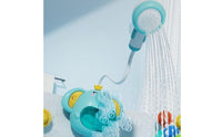 Waterproof Design 2-in-1 Bubble Machine Shower Fun Sound and Light Electric Elephant Shower Toy Bathtub Water Circulator Toy for Toddlers, Kids, Babies, Bathroom, Swimming Pool