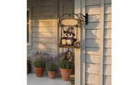 Wooden Signboard Decorative Hanging Ornament with Bell Lightweight Welcome Sign with Bracket for Homeowners, Gardeners, Porch