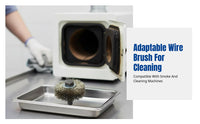 Boiler Pipe Wire Brush, Cleaning Brush for Smoke Tubes, Water Descaling Machine Accessory, Steel Construction