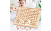 1-100 Number Learning Toy Learn Through Play Wooden Hundred Board Wood Educational Method Counting Board for Preschoolers, Kids, Kindergarten, Daycare