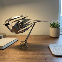 Scrap Bird Sculpture Art Handmade Metal Statue Gift Idea Sculpture for Garden
