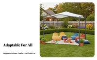 Weather Resistant Swanarched Sun Shelter Sturdy Construction Garden Gazebo Water Drainage Grommets Patio Canopy Spacious for Homeowners, Entertainers, Business Owners, Courtyard, Backyard, Poolside, Campsite