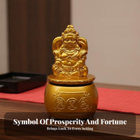 Wealth Deity Statue Alloy Cai Shen Statue Cai Shen Figurine for Shopkeepers, Business Owners, Store Opening, Office, Front Desk