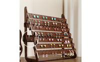 Multi-Tier Earring Holder with Notches Space-Saving Jewelry Organizer with Holes Sturdy Tabletop Jewelry Stand Elegant for Dresser