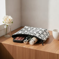 Zippered Toiletry Pouch Gusseted Makeup Pouch Secure Bag Reusable for Daily Use