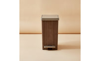 Trash Can with Lid Space-Saving Pedal Trash Can Garbage Bin Compact Wastebasket Minimalist for Families, Living Room, Bathroom