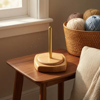 Yarn Spindle Holder Tangle Wooden Yarn Holder Easy Assembly Craft Tool for Knitters, Fiber Artists