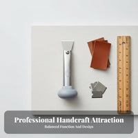 6 Pieces DIY Leathercraft Tool Replaceable Hand Push Leather Cutter Manual Leather Skiving for Crafters, Beginners, Workshop