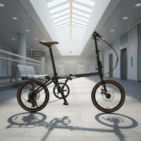 Folding Bike Lightweight 7-Speed Bike High-Carbon Steel Frame for Commuters