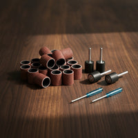Sanding Drum Kit Rough Rotary Sanding Drum Set Cylindrical Hardware for Woodworkers, Hobbyists, Rust Removal