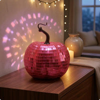 Reflective Mirror Tile Pumpkin Photo Prop Mirror Pumpkin Decoration Sparkling Tabletop Accent