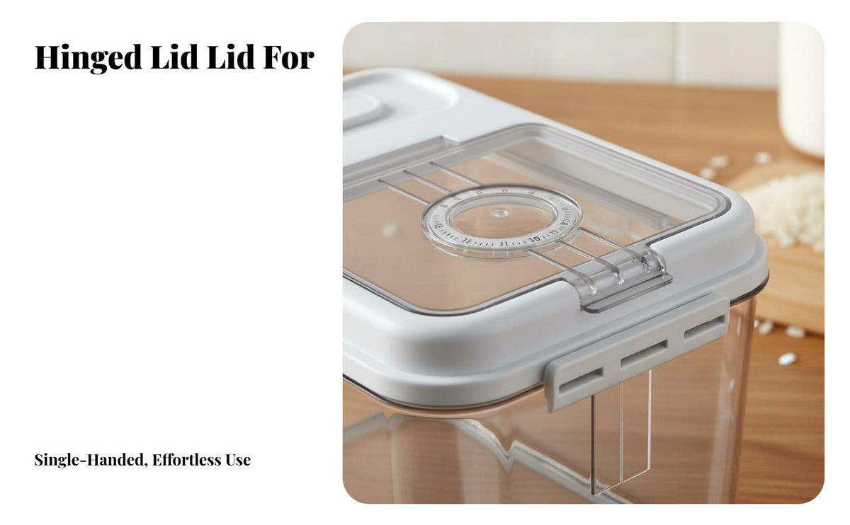 Rice Storage Container Dampness-Resistant Rice Storage Bin Lid Airtight Grain Container for Kitchen Countertop