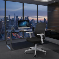 Rocking Function Ergonomic Mesh Chair Silent Wheels Ergonomic Mesh Office Chair Long-Lasting Construction Cushioned Foam Seat for Students, Study Room