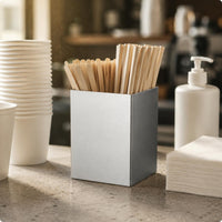 Countertop Storage Box Brushed Silver Stainless Steel Storage Box Polished Edge