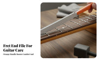 Stainless Steel Guitar Fret File Double-Sided Cutting Side Fret End Dressing File Protects Fretboard for Luthiers, Musicians, Workshop