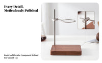Wood Base Pour-over Dripper Stand Compact Kitchen Tool for Home Brewing