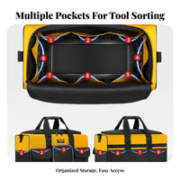 Wear-Resistant Electrician Tool Bag Multiple Pockets Oxford Cloth Tool Carrier Large Capacity for Construction Workers, Mechanics, Job Site