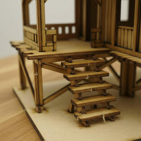 3D Building Model Kit Rustic Design Architectural Miniature Easy to Assemble