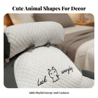 Soft Textile Bed Rest Lounger Ergonomic Design Sit up Support Cushion Breathable for Students, Young Adults, Bedroom, Dorm Room, Chair