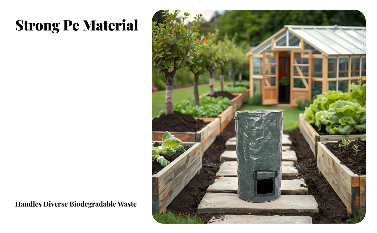 Compost Bag Hard-Wearing Biodegradable Fermentation Bag Water Resistant Kitchen Scrap Collector for Eco-Conscious Individuals, Homeowners, Outdoor