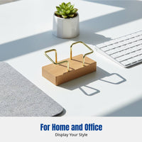 Walnut Wood Business Card Holder, Creative Desktop Card Stand, Modern Office Organizer