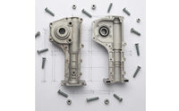 Aluminum Shell Brush Cutter Gearbox Assembly Universal Fit 26/28mm Weeder Gearbox Main Shaft Tiller Head Copper Gear