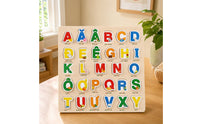 Educational Alphabet Puzzle Raised Alphabet Matching Game Brightly Colored Letter Puzzle Colorful for Preschoolers, Kids, Classroom