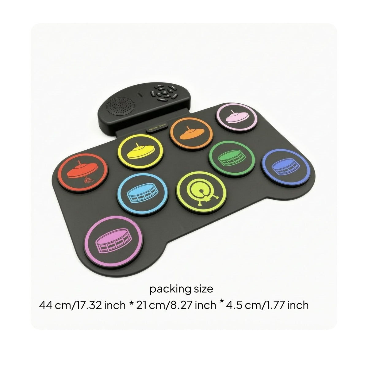 Children's Drum Pad Colorful Music Toy Built-in Speaker