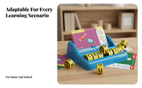 Rolling Cylinder English Phonics Machine Educational Phonics Machine Toy Reading Skills Counting Practice Toy Screenless for Preschoolers