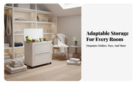 Large Capacity foldable Wheeled Container Foldable Wheeled Storage Tower with Doors Front entry Door Organizer Box Tooltool-less Assembly for Apartment Dwellers, Homeowners, Bedroom, Closet, Dorm Room, Garage