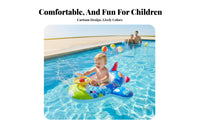 Anti-Rollover Swim Loop PVC Infant Swim Float with Seat Thickened Material Inflatable Young Child Pool Boat for Young Children, Infants