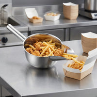Stainless Steel Duckbill Scoop Shatterproof Scoop with Pouring Spout Commercial-Grade Polished for Chefs, Caterers, Food Prep Stations, Concession Stands
